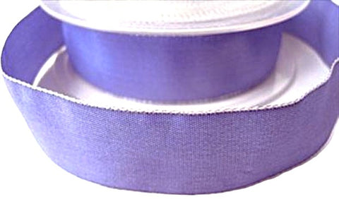 25mm Deep Lupin Polyester Ribbon with Siver Lurex Borders