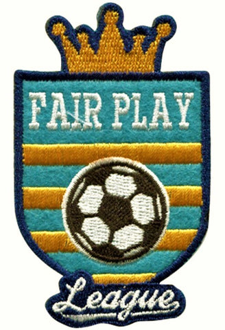 M008 51 x 85mm FAIR PLAY League Football Theme Iron or Sew on Motif