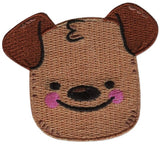 M011 62mm x 57mm Dog Head-Face Iron or Sew on Motif Applique