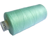 MOON 104 Aqua Coats Moon Spun Polyester Sewing Thread on 1000 yard spool in aqua blue shade for machine and hand sewing projects.