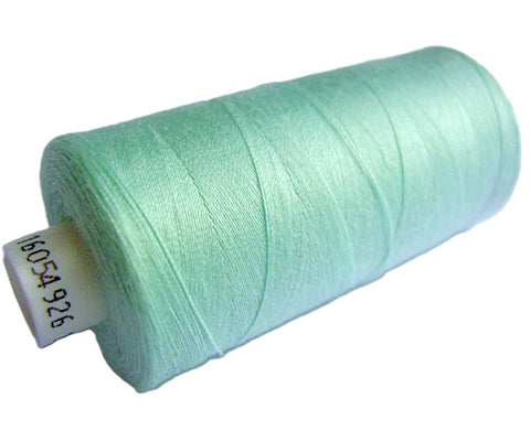 MOON 104 Aqua Coats Moon Spun Polyester Sewing Thread on 1000 yard spool in aqua blue shade for machine and hand sewing projects.