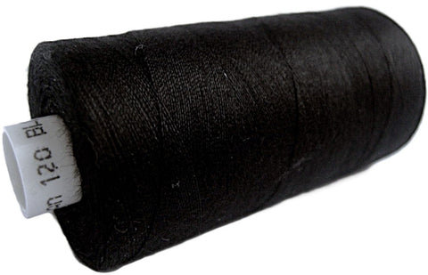 Black Coats Moon Spun Polyester Sewing Thread on 1000 yard spool for machine and hand sewing projects.
