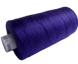 Blue Purple 25 Coats Moon Spun Polyester Sewing Thread on 1000 yard spool for machine and hand sewing projects.