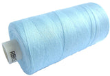 Bright Sky Blue 231 Coats Moon Spun Polyester Sewing Thread on 1000 yard spool for machine and hand sewing projects.