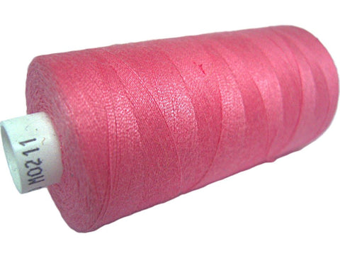 Dark Rose Pink 211Coats Moon Spun Polyester Sewing Thread on 1000 yard spool for machine and hand sewing projects.