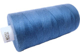 Deep blue 232 Coats Moon Spun Polyester Sewing Thread on 1000 yard spool for machine and hand sewing projects.