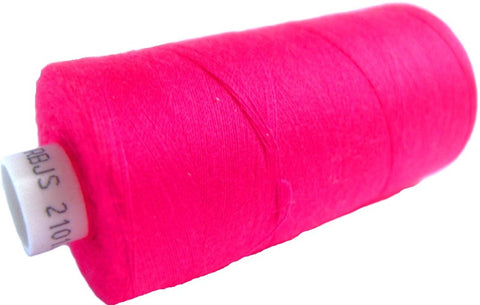 Fluoresent Pink 564 Coats Moon Spun Polyester Sewing Thread on 1000 yard spool for machine and hand sewing projects.