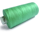 Mint Green 32 Coats Moon Spun Polyester Sewing Thread on 1000 yard spool for machine and hand sewing projects.