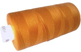 Orange gold 73 Coats Moon Spun Polyester Sewing Thread on 1000 yard spool for machine and hand sewing projects.
