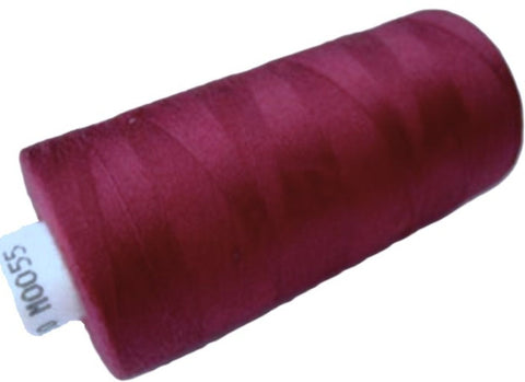 Pale Burgundy 55 Coats Moon Spun Polyester Sewing Thread on 1000 yard spool for machine and hand sewing projects.