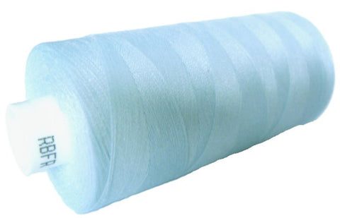 Pale Sky Blue 114 Coats Moon Spun Polyester Sewing Thread on 1000 yard spool for machine and hand sewing projects.