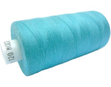  Turquoise 224 Coats Moon Spun Polyester Sewing Thread on 1000 yard spool for machine and hand sewing projects.