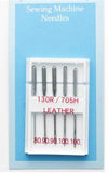 NMACH11 Machine Needles Leather 5 Piece Card. 1 x 80/11, 2 x 90/14, 100/16