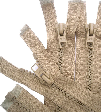 Optilon 46cm Beige Chunky Plastic No.6 Open End Zip