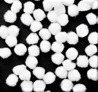 POMPOM01 10mm White Soft Pom Pom