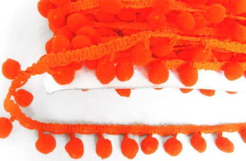 PPF3003 23mm Orange Pom Pom Bobble Fringe