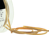 R0202  3mm Dark Gold Textured Metallic Ribbon by Berisfords