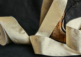 R0536 55mm White-Gold Glitter Satin Ribbon by Berisfords