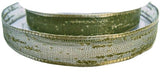 R2062 16mm Khaki Green Feather Sheer Ribbon. Wire Edge, Berisfords