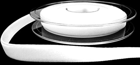 R2845 9mm White Nylon Velvet Ribbon by Berisfords