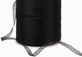 R2601 6mm Black Sheer Nylon Organza Ribbon