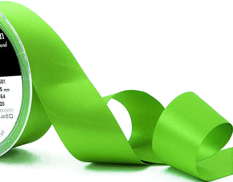 R3143 25mm Meadow Green Double Face Satin Ribbon by Berisfords