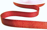 12mm Red-Gold Glitter Satin Ribbon by Berisfords