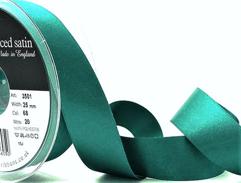 R3622 25mm Jade Green Double Face Satin Ribbon by Berisfords