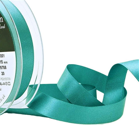 15mm Petrol Double Satin Ribbon | Berisfords 9788