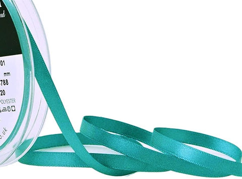 7mm Petrol Double Satin Ribbon | Berisfords 9788