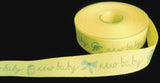R4331 25mm Primrose Rustic Taffeta Baby Theme Print Ribbon, Berisfords