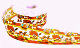 R4802 40mm Mixed Colour Flowery Printed Taffeta Ribbon by Berisfords