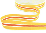 17mm Yellow-Orange-White Striped Grosgrain Ribbon | Berisfords