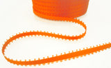 R7033C 5mm Orange Satin Ribbon with Picot Feather Edges, Berisfords