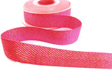 25mm Flo Pink-Iridescent Metallic Herringbone Ribbon,Berisfords
