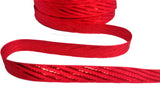 R7765 10mm Red Polyester-Metallic Woven Jacquard Ribbon, Berisfords