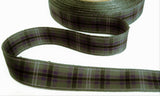R7785 16mm Grey-Black-Purple-Lilac Polyester Tartan Ribbon by Berisfords