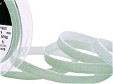 R8587 9mm Silver (Green Grey) Nylon Velvet Ribbon by Berisfords