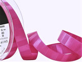R8621 15mm Fuchsia Pink Tiger Stripe Satin Ribbon by Berisfords