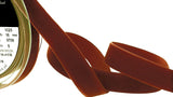 R8819 16mm Havanne (Rust Brown) Nylon Velvet Ribbon by Berisfords