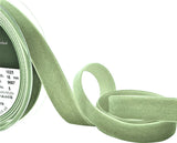 R8828 16mm Khaki Green Nylon Velvet Ribbon by Berisfords