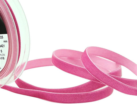 R9057 9mm Shocking Pink Nylon Velvet Ribbon by Berisfords