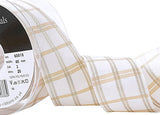 40mm Natural Regal Tartan Check Ribbon by Berisfords