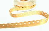 R9463 14mm Honey Gold Satin Love Lace Heart Ribbon by Berisfords