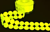 R9732 40mm Fluorescent Yellow Satin Laser Cut Circles Ribbon,Berisfords