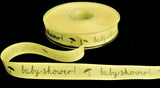 R9766 15mm Primrose Rustic Taffeta Baby Shower Print Ribbon,Berisfords