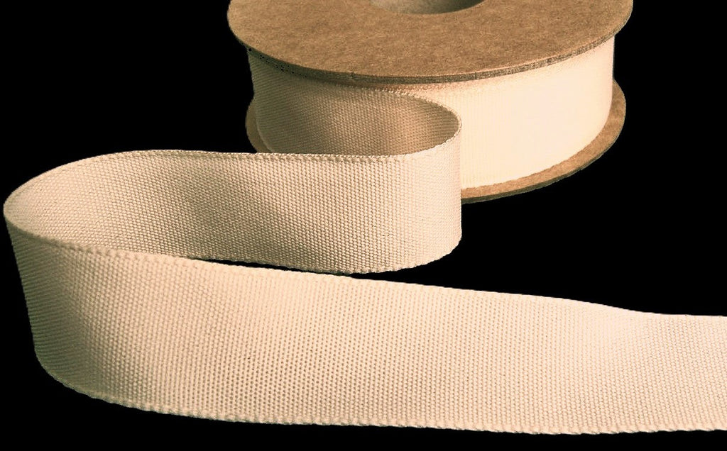 25mm Ivory Cream Rustic Taffeta Seam Binding Ribbon | Berisfords Ribbo ...