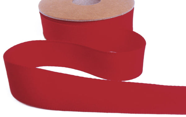 25mm Red Rustic Taffeta Seam Binding Ribbon | Berisfords Ribbons ...