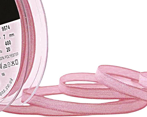 R9910 7mm Pink-Metallic Iridescent Dazzle Lame Ribbon by Berisfords