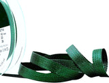 10mm green metallic textured lurex ribbon